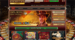 Desktop Screenshot of goldencavecasino.com