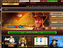 Tablet Screenshot of goldencavecasino.com